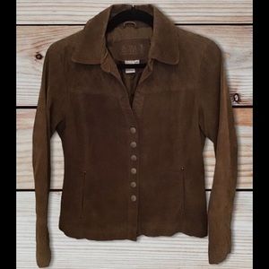 VTG AMI 100% Real Suede Leather Petite Medium Jacket